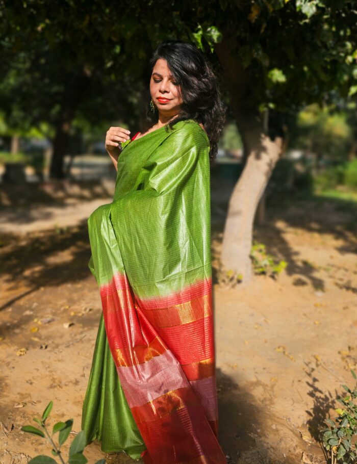 20250309_155448 Katan Silk Saree Cherry