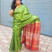 Cherry Pink Katan Saree