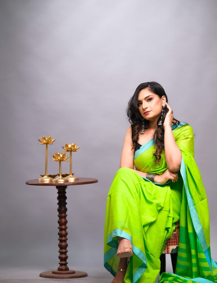 DSCF3015 Tota Sehaj Mul-Cotton Saree