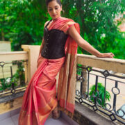 Mars zari linen saree elegant shine