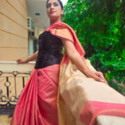Shining Mars Zari Linen Saree