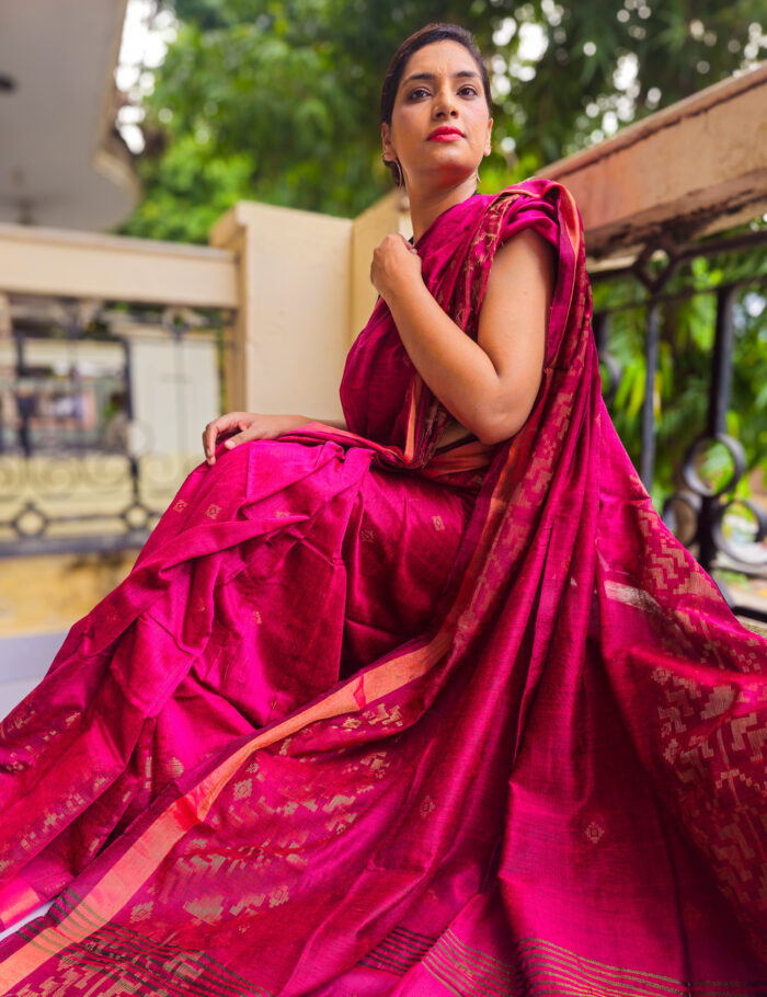 20250728_145659 Pink saree with zari border