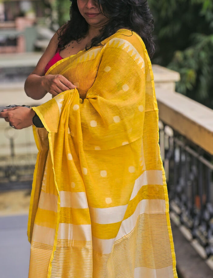 20250728_150149(4) Handloom Jupiter zari linen saree festive wear