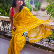 Shining Jupiter linen saree premium zari design