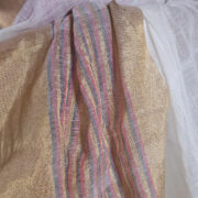 Mogra linen saree with zari border