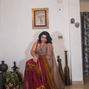 Lightweight cotton saree in mitti (earth) shade