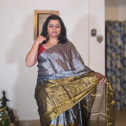 Chandi & Son Rangi tissue silk saree with zari