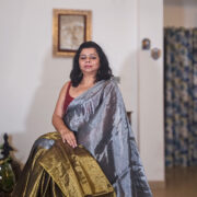 Golden tissue silk saree