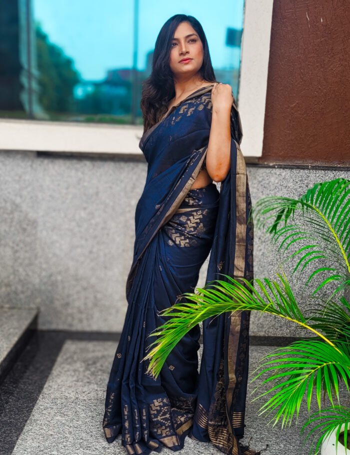 20250830_102724-3 Blue woven khadi saree