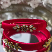 Silk Thread Kundan Bangle