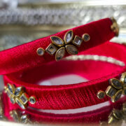 Silk Thread Kundan Bangles Set of 2