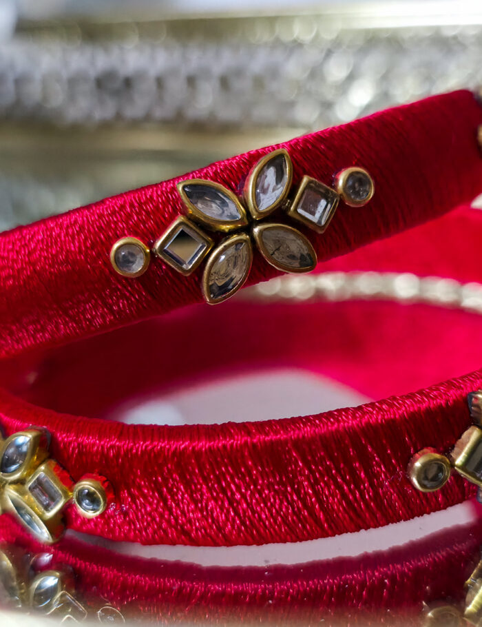 20250923_211631 Silk Thread Kundan Bangles Set of 2