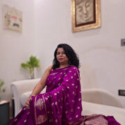 Damini Banarasi silk saree with intricate zari motifs