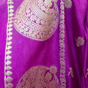Traditional Banarasi silk saree “Damini” in magenta