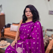Damini Magenta Banarasi Silk Saree