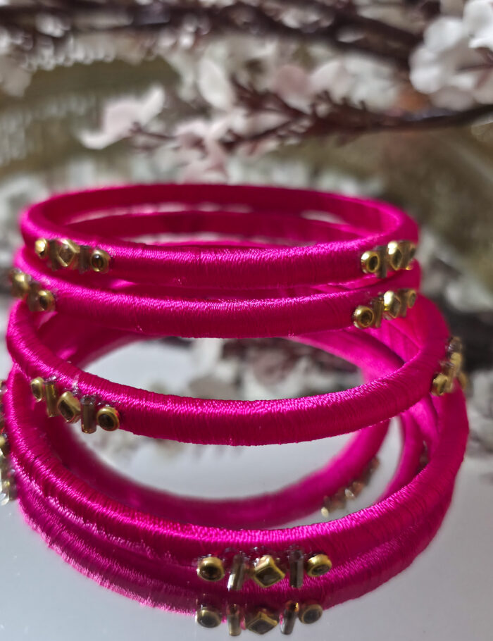 20250927_225120 Twin kundan bangles covered in silk thread