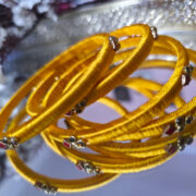 Silk Thread Kundan Bangles