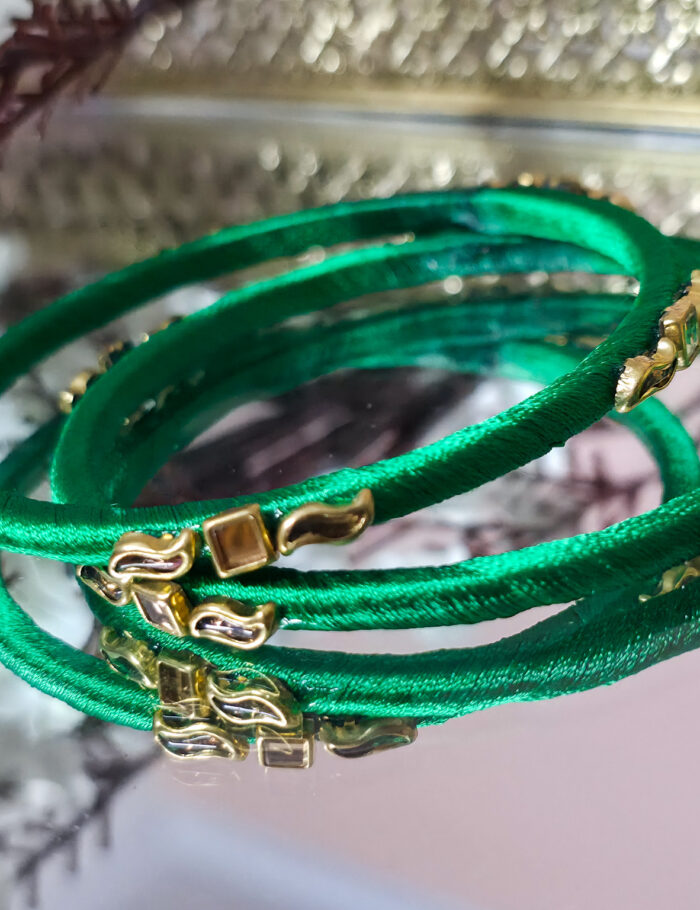 20250927_225459 Designer two-piece silk-thread kundan bangles