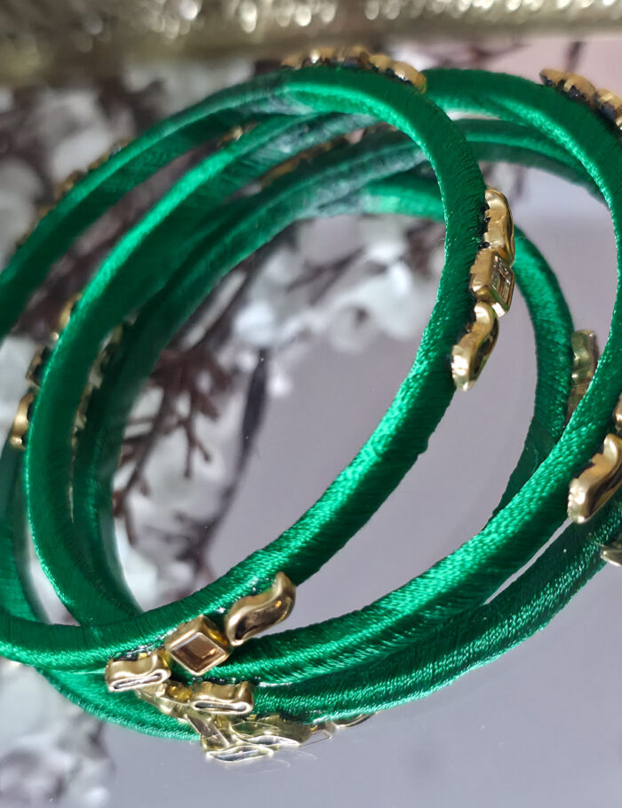20250927_225506 Matching pair of silk-thread kundan bangles