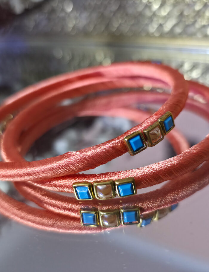 20250927_225559 Traditional kundan bangles wrapped in silk thread (pair)
