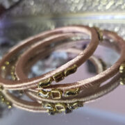 Minimal silk thread kundan bangles — 2 pieces