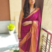 Gulmohar Linen Saree Premium Handwoven