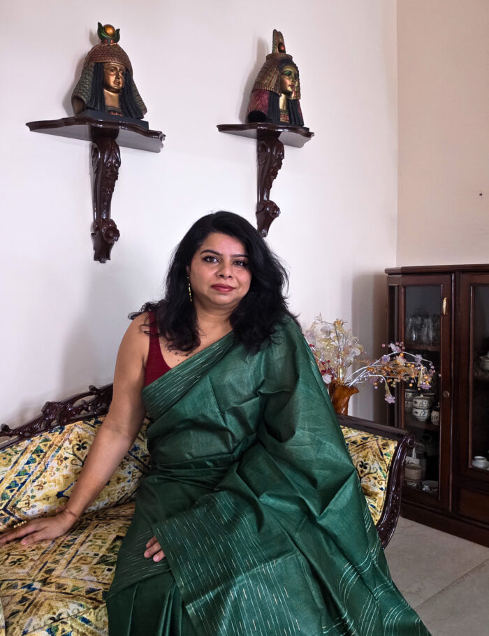 20251021_140745 Green saree in pure Katan silk — classic ethnic wear