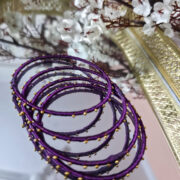 silk thread metal bangle set — ideal for festivals
