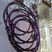 purple silk thread metal bangle set — ideal for festivals