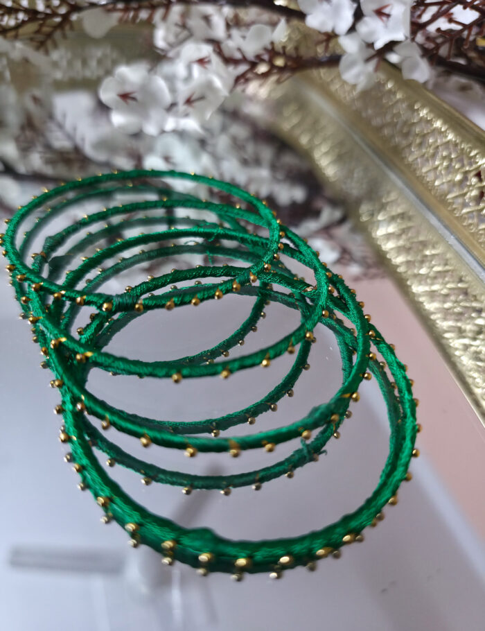 20251028_232555 deep green silk metal bangles
