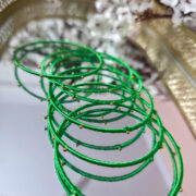 Silk thread metal bangles set of 4 — colorful festive accessory