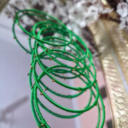 light green Silk thread metal bangles set — colorful festive accessory