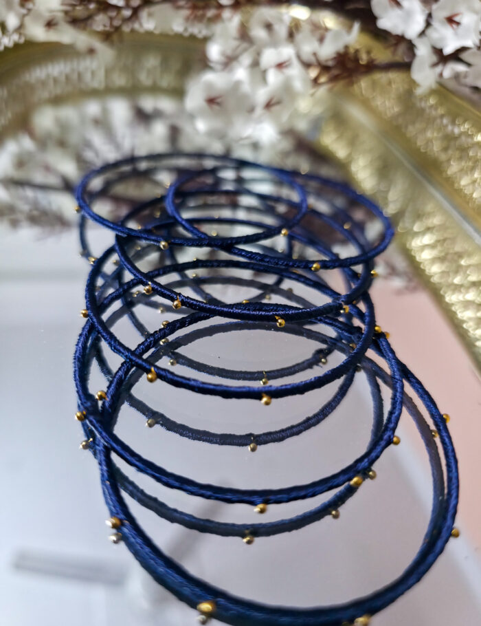 20251028_233447 deep blue Silk thread metal bangles set — colorful festive accessory