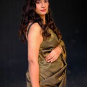 Sunheri Saaya saree made of sheer organza silk and gold zari