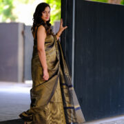 Sheer Sunheri Saaya saree in organza silk and gold zari