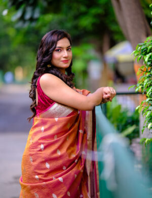 Banarasi Silk Saree with Zari Border