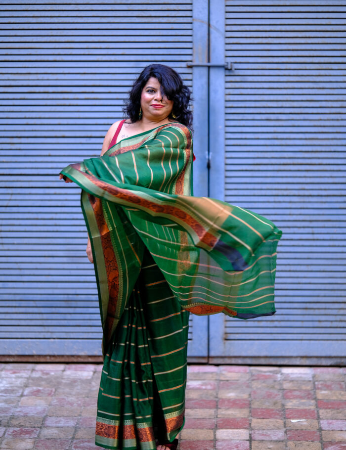 DSCF0909 Harini Banarasi silk saree with zari border