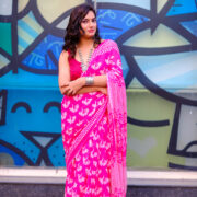 Mul cotton saree in Pankhuri Bagru design