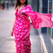 Pankhuri Bagru saree in breathable cotton