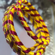 Red-yellow silk bangles