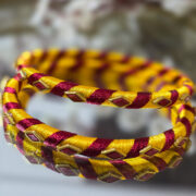 Red yellow kundan bangles