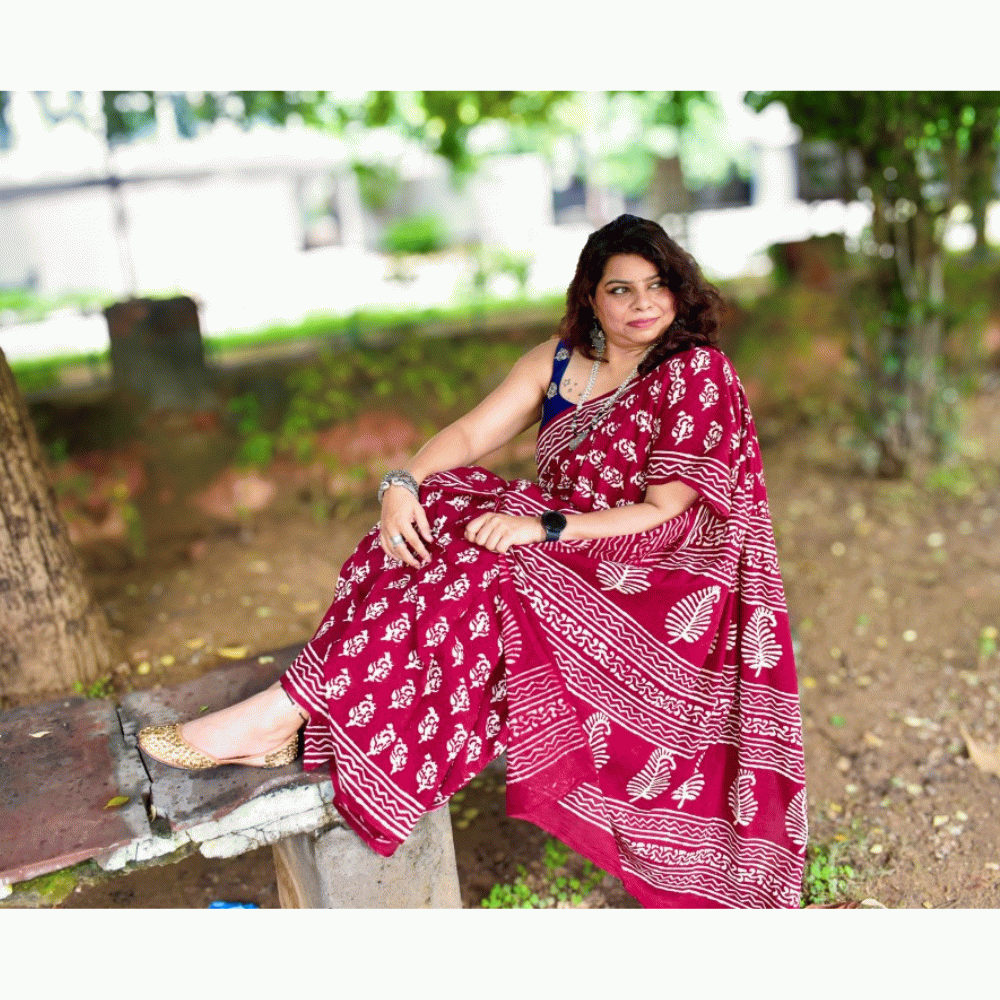 Bagru Hand Block Sarees