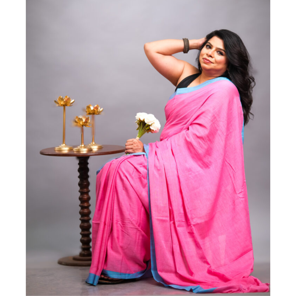 Handloom mul cotton saree