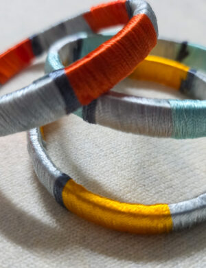 Multicoloured Silk Thread Bangles (Set of 3)