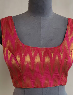 Pink Brocade Ikat Blouse