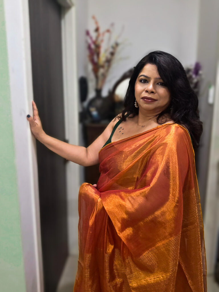 Narangi Rangi Tissue Silk Saree