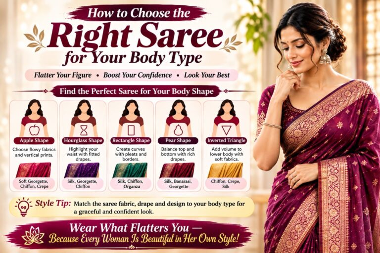 How to Choose the Right Saree for Your Body Type – Complete Guide