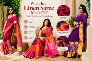 what is a linen saree made of
