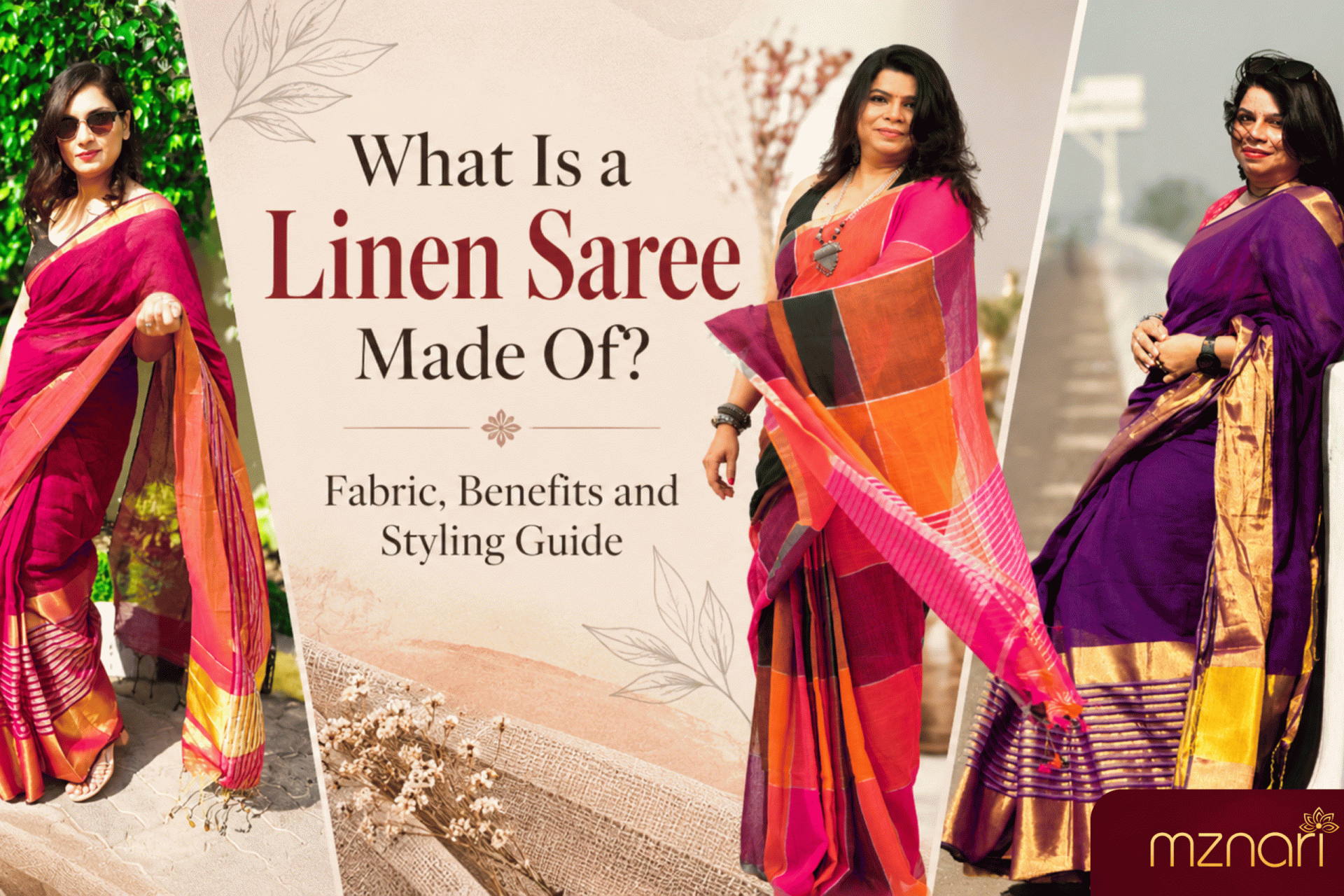 what is a linen saree made of